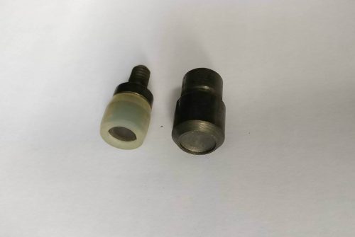 Dies for double cap rivets, different sizes
