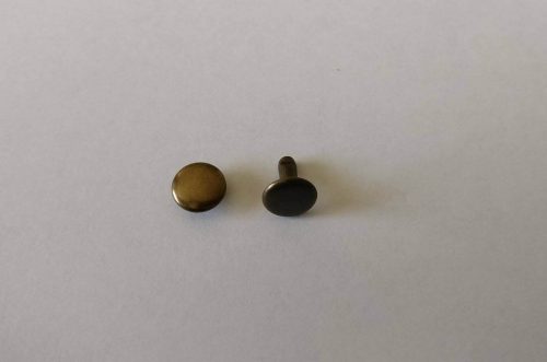 Double cap rivets, antique color, 60 pcs, different sizes - Image 2