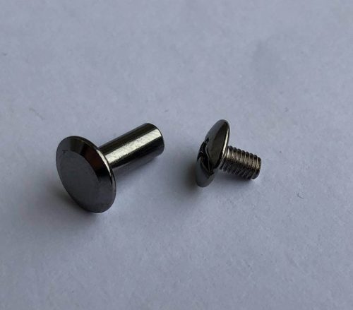 Įsukamos kniedės/varžteliai - 10mm kojelė, 9mm galvutė, juodinto nikelio spalva, 10vnt - Image 2