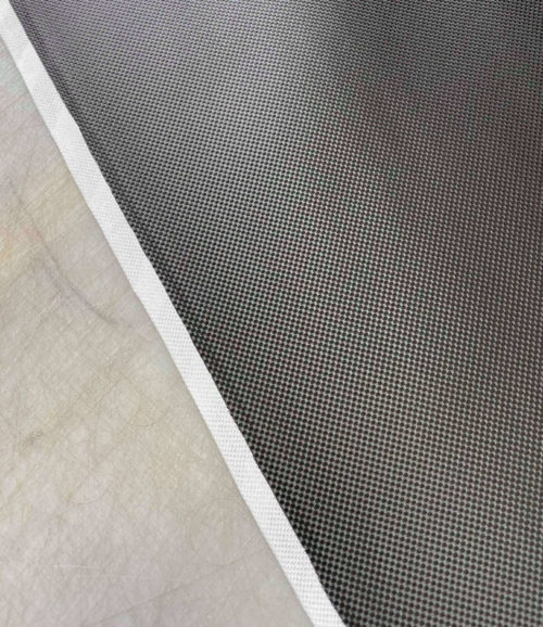 Dirbtinė oda - juoda, "kvadratukais", matinė, 1m, 1,2mm - Image 2