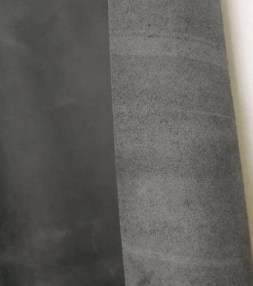 Haberdashery leather - crazy horse, natural aged, grey, 2,2mm, 98x55 - Image 2