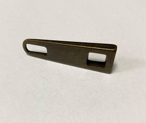 Užtrauktuko galvutės liežuvėlis - Italija, 43mm, žalvario spalva (tamsesnė) - Image 2