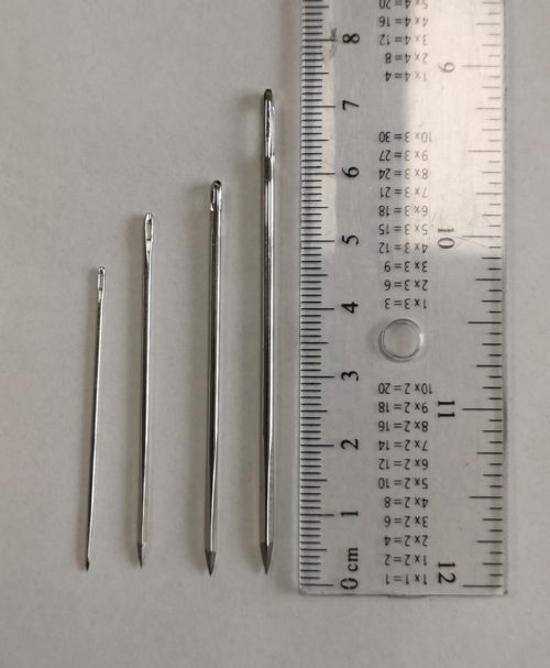 Leather Stitching Needles, Stainless Steel, Triangular Shaped Pin, 4 Different Sizes - Image 4