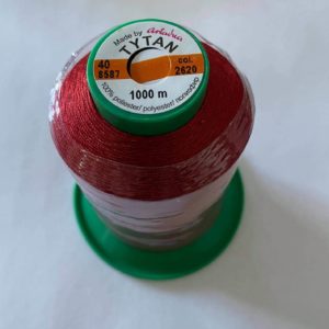 Siūlai - "TYTAN 40", raudoni/bordo, Col.2620, 1000m