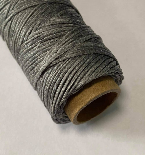 Waxed thread – dark gray, 1mm - Image 4