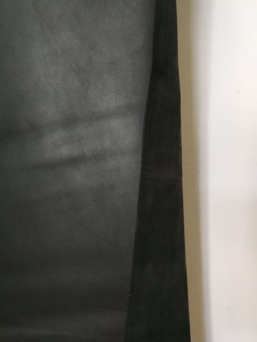 Galanterinė oda - nappa, juoda, "Mastrotto", 1,3mm, 145x85 - Image 3