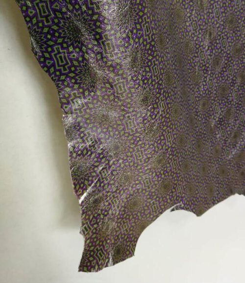 Galanterinė oda - metalik, violetinė marga, 0,6mm, 62x77 - Image 3