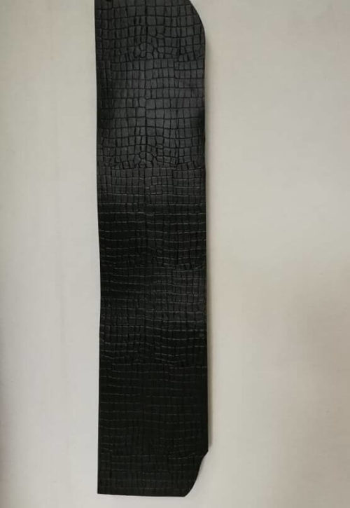 Diržinė oda - juoda, kroko rašto, 3mm, 134x28 - Image 3