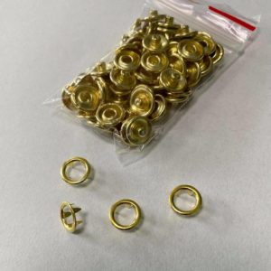 Vaikiškos spaudės, 9,5mm, 60 vnt, auksinės