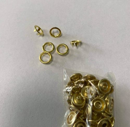 Vaikiškos spaudės, 9,5mm, 60 vnt, auksinės - Image 3