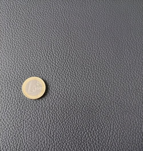 Dirbtinė oda "Mercedes" - juoda, stambesnės faktūros, 1,2mm - Image 3