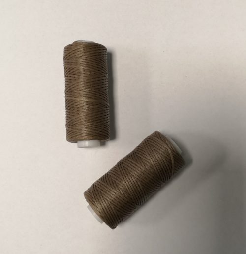 Vaškiniai siūlai - rudi, 0,8mm, 50m - Image 4