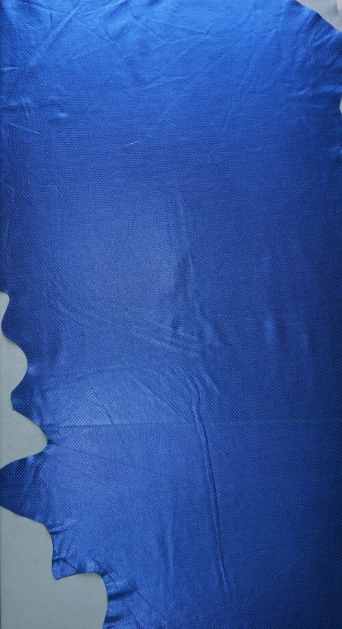 Galanterinė oda - faktūrinė, mėlyna, minkšta, blizgi, 0,8mm, 240x95 - Image 2