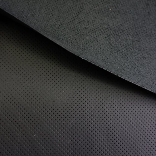 Automobilinė oda - juoda, perforuota MK-3, 1,2-1,4mm, 110x90 - Image 4