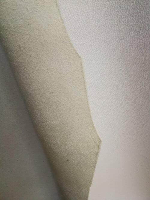 Galanterinė oda - faktūrinė, balta, minkšta, 1,4mm, 180x80 - Image 2