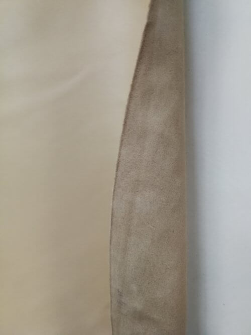 Galanterinė oda - standi, rusva/kreminė, lygi, 1,2mm, 170x90 - Image 4