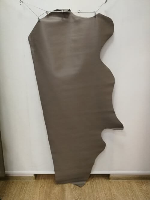 Galanterinė oda - pilka, faktūrinė, minkšta, 1,1mm, 170x70 - Image 2