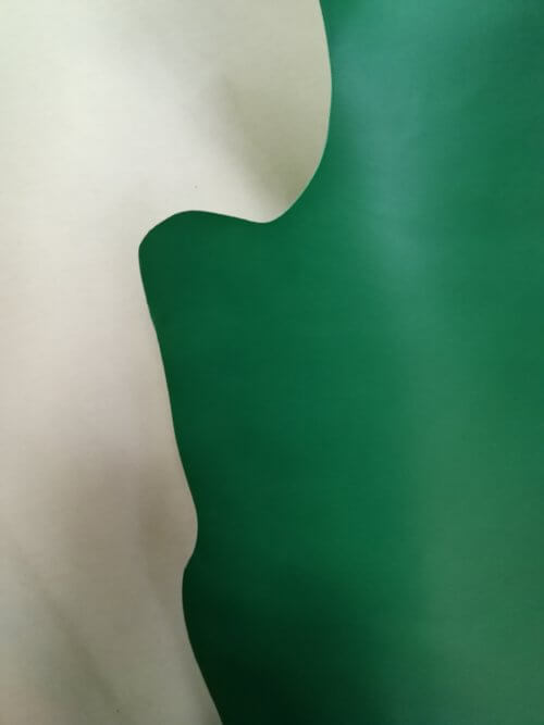 Galanterinė oda - ryškiai žalia, 1mm, 170x75 - Image 3