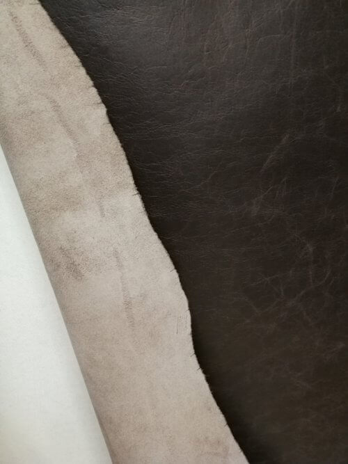 Galanterinė oda - krekas, t.ruda, laužyta, 0,9mm, 135x85 - Image 4