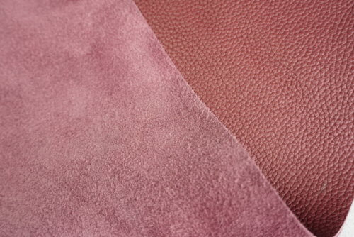 Galanterinė oda - bordo, faktūrinė, minkšta, 2,6-2,8mm, 110x96 - Image 3