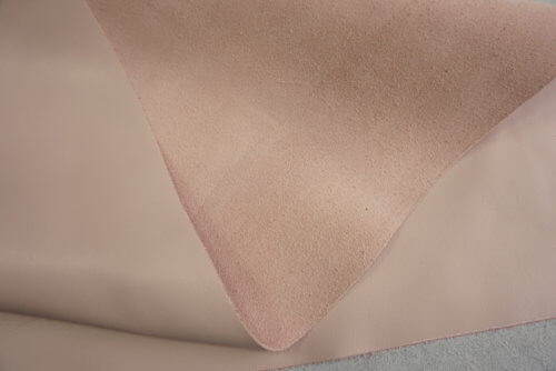 Galanterinė oda - smėlio/rožinė, minkšta, 1,2mm, 102x90 - Image 3