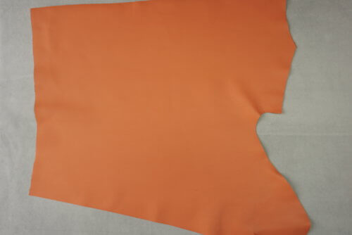 Galanterinė oda - oranžinė, minkšta, 1,6mm, 80x78 - Image 4