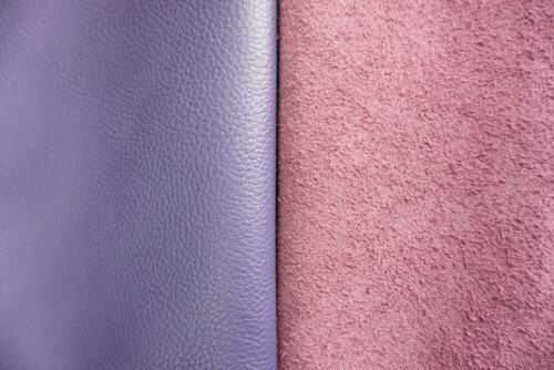 Galanterinė oda - violetine, faktūrinė, minkšta, 1,2-1,4mm, 100x85 - Image 3