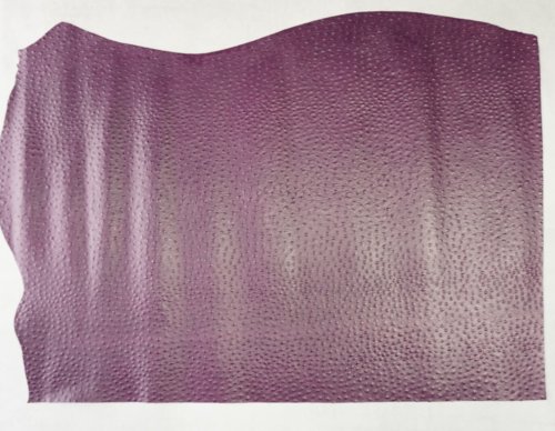 Galanterinė oda -  stručio imitacija, violetinė, vidut. kietumo, 1,4-1,5mm, 112x79 - Image 4
