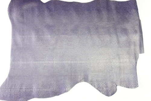 Galanterinė oda - kroko imitacija, mėlyna, minkšta, 0,9mm, 110x73 - Image 2