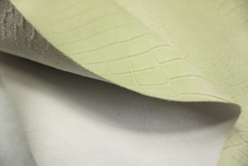 Galanterinė oda - kroko imitacija, pistacijų sp., 1mm, 180x90 - Image 2