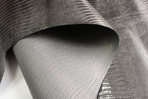 Galanterinė oda - gyvatės rašto, juoda, kieta, 0,9-1,0mm, 110x70 - Image 3