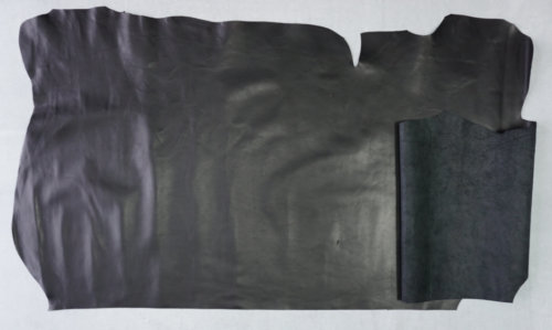 Galanterinė oda - juoda, minkšta, 0,9mm, 144x56 - Image 2