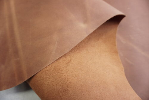 Haberdasherty leather -  "Crazy horse", light brown, matted, soft, 2,4-2,6mm - Image 2