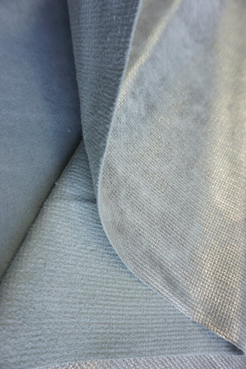 Haberdashery leather - silver color, textured, soft, 1,0mm, 85x69 - Image 4