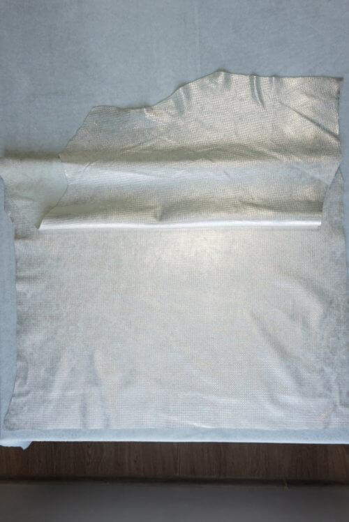 Haberdashery leather - silver color, textured, soft, 0,8mm, 125x96 - Image 4
