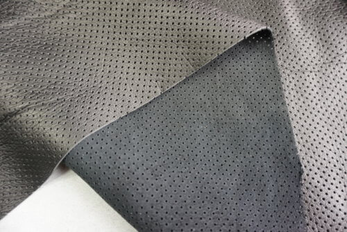 Galanterinė oda - perforuota, juoda, 0,8mm, 84x60 - Image 3