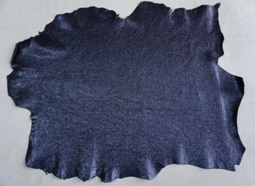 Drabužinė/galanterinė oda - mėlyna, blizgi, minkšta, 1,1mm, 42dm2 - Image 2
