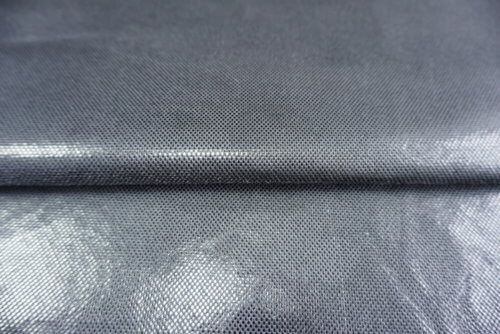 Neaustinis audinys - juoda/antracitas, su taškučiais, 0,7mm, 1m - Image 2