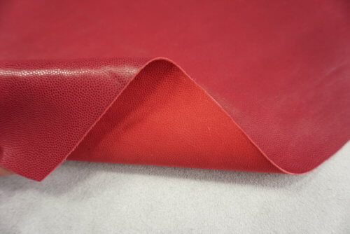 Drabužinė/galanterinė oda - t. raudona, fakt., minkšta, 0,6-0,7mm, 68x60 - Image 4