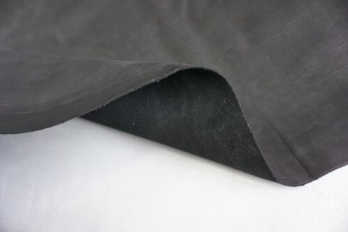 Galanterinė/avalyninė oda - "Nubukas", juoda, 1,1mm, 145x85 - Image 4
