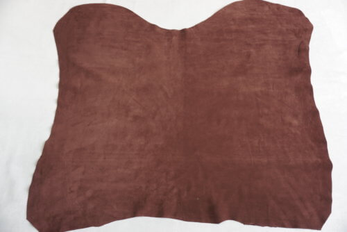 Galanterinė oda - veliūras "Špaltas", ruda, minkšta, 1,2mm, 84x64 - Image 2