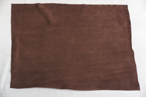 Galanterinė oda - veliūras "Špaltas", ruda, minkšta, 1,3mm, 83x62 - Image 2