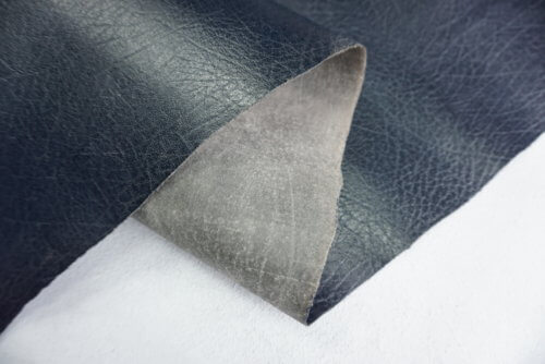 Galanterinė oda - mėlyna, kieta, 1,2mm, 110x67 - Image 3