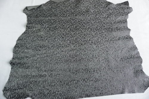 Galanterinė oda - pilka, faktūrinė, minkšta, 1,3mm, 77dm2 - Image 2