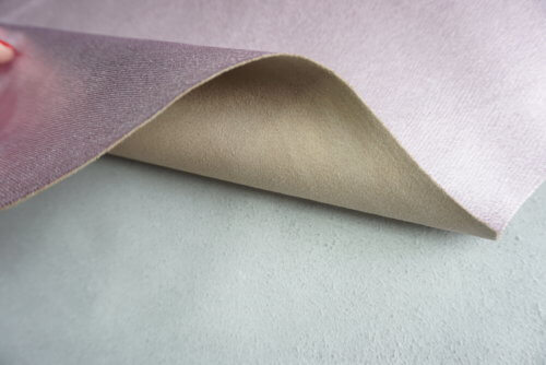 Galanterinė oda - dekoruota, rožinė, minkšta, 0,7mm, 57x48 - Image 3