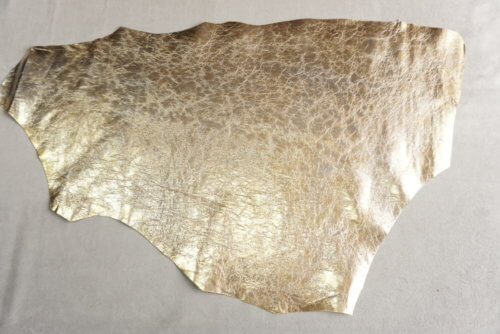 Galanterinė oda - dekoruota, aukso sp., marga, minkšta, 0,7mm, 80x50 - Image 2