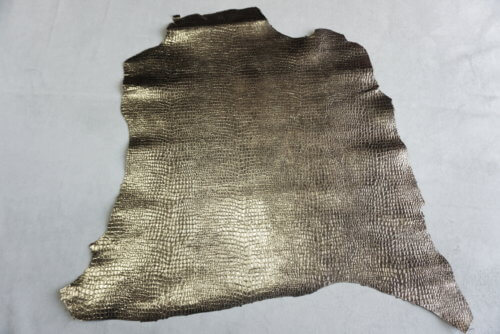 Galanterinė oda - dekoruota, žalvario sp., minkšta, 0,8mm, 56x52 - Image 2