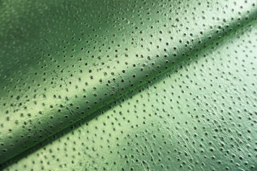 Galanterinė oda - stručio imitacija, žalia, vidut. kietumo, 0,7mm, 67x53 - Image 3