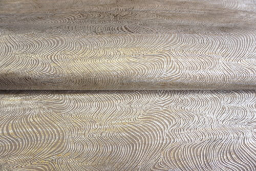 Galanterinė oda - sidabro/aukso sp., fakt., minkšta, 0,8mm, 54x46 - Image 3
