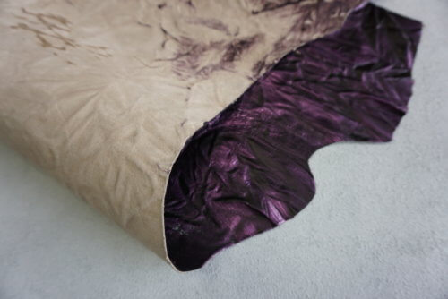 Galanterinė oda - dekoruota, violetinė, vidut. kietumo, 0,8mm, 57x48 - Image 4